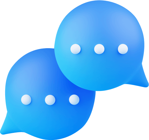 image of 3D chat bubble